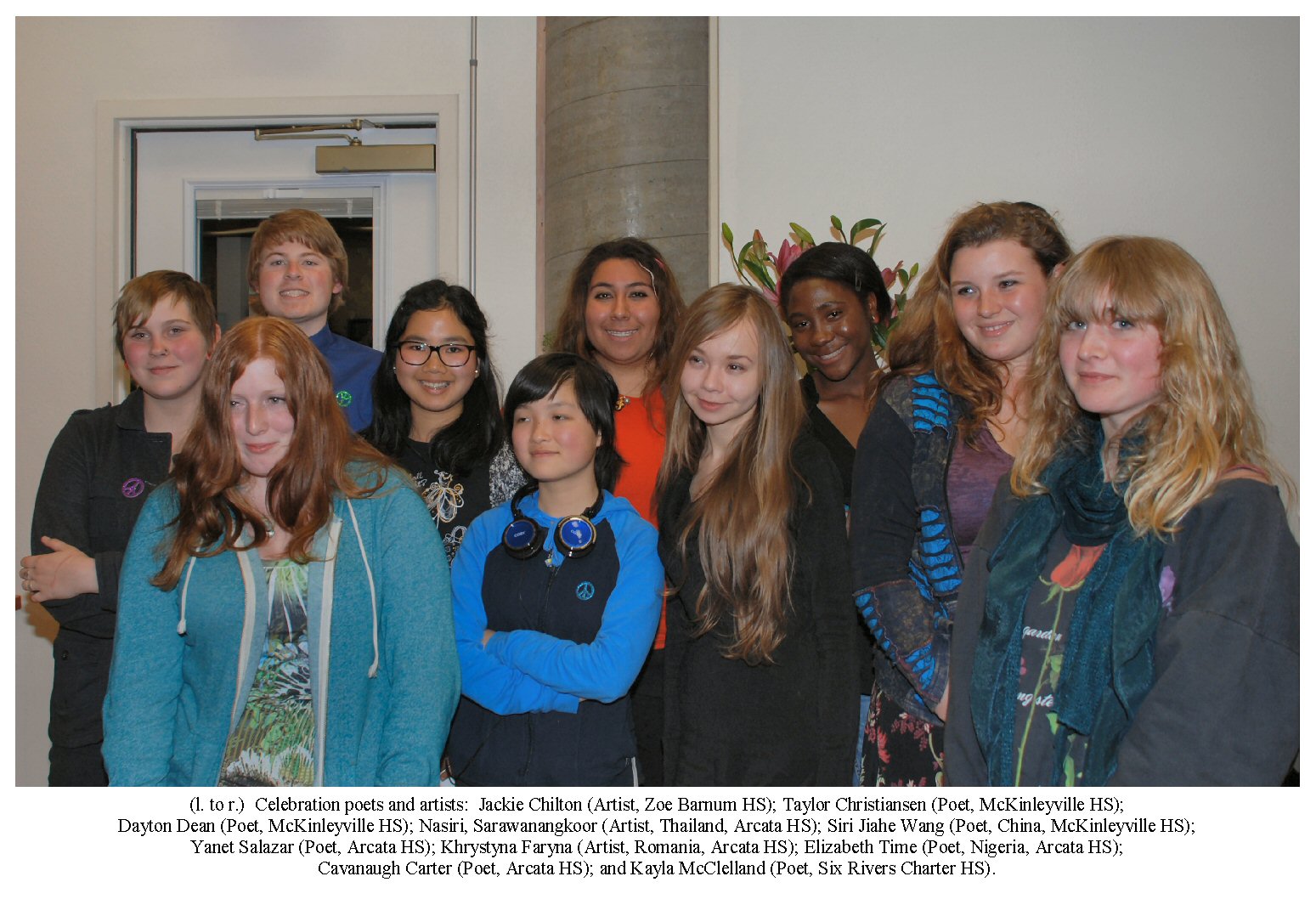 All of the 2012 poets and artists